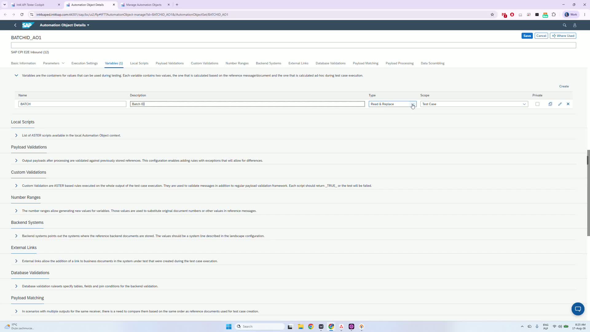 Step 3 - configuring read and replace